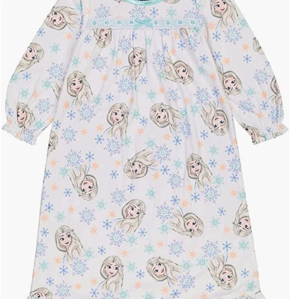NWT Disney's Frozen Toddler Girl Elsa flannel NightGown & Doll Gown Set, 2T - Picture 3 of 3